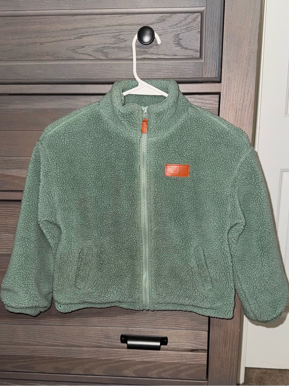 Little Bipsy Sherpa Jacket Size 5T/6T Mint Green Fleece Toddler Unisex Fall VGUC